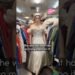 $25 thrift shop wedding dress transformation 😲 See linked video for final look #shorts #weddingdress