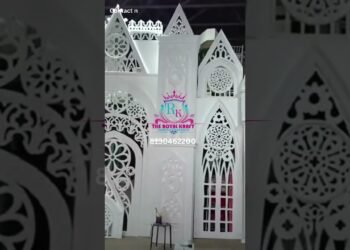 Fiber wedding stage design by The Royal Kraft || Fiber Manufacturing Company