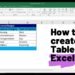 Learn how to Create a Table in Excel (Spreadsheet Basics)