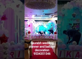 July 7, 2025 saurabh wedding planner and decorations. #balloondecoration stage
