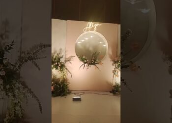 Flower Stage background design at home 🏡 ll #wedding #stagedecorations #event #shorts