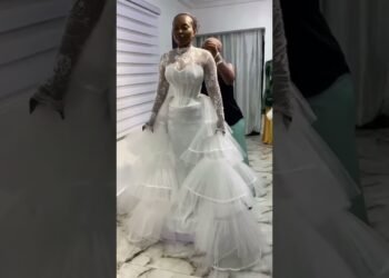 Process Video of this wedding dress by @oshumare X  @ankaragrid.africa