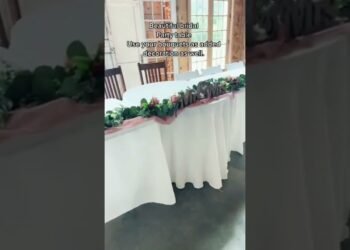 Bridal party table setup #wedding