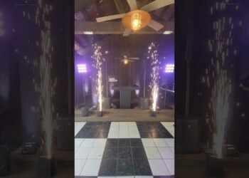 Pre-wedding DJ light test #coldSparklers #djsetup