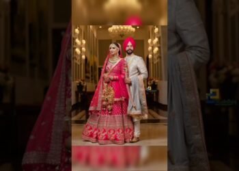 Punjabi wedding couple dress unique Punjabi wedding lehenga and sherwani #2023 #beautifulbride
