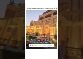 Decor of Nischay Ruchika's wedding venue 😍❤️#triggeredinsaan #ruchikarathore #shorts #youtubeshorts