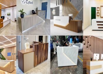 40 Office Reception Desk Designs 2024 |Modern Office Reception Table Design |Reception counter Table