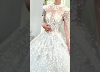 Real-life wedding dress video