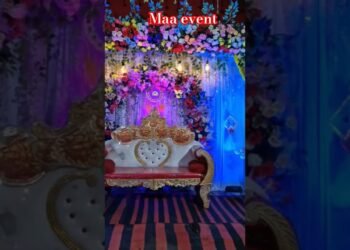 flower Stage Background design s । #wedding #short