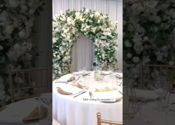 An example of our table setup for a marriage reception ✨ Plan In Love