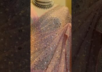 Beautiful 😍 designer party wear saree for wedding/reception/party from Chandni chowk#saree#shorts