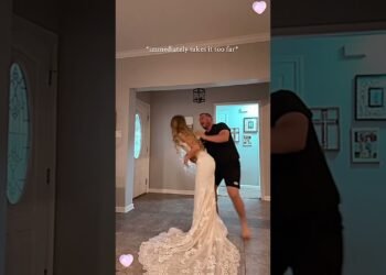 When he saw me in my wedding dress again #youtube #love #foryou #funny