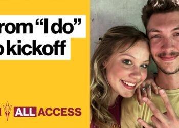 ASU All Access: Sun Devil couple brings their wedding party to the sport