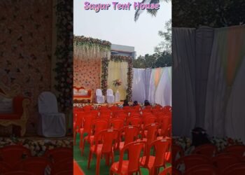 Wedding Stage & Open Pandal Decoration 2025 |  Design by Sagar Tent House #shorts #wedding
