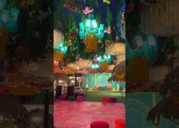 Drone Shoot Luxury #Banquet Hall Decoration #Wedding #Stage Design Ideas #weddingdecoration #event