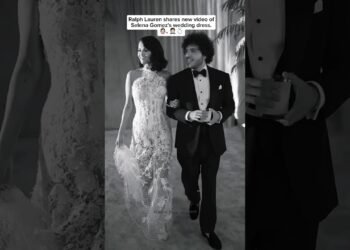 Selena Gomez wedding dress details👰🏻‍♀️💖 #selenagomez #weddingdress #wedding #fyp