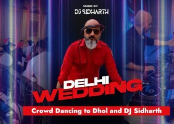 Delhi Wedding: Crowd Dancing to Dhol and DJ Sidharth