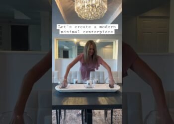 Modern table centerpiece #tablecenterpiece #diycenterpiece #tutorial #diyhomedecor