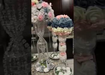 DIY table wedding centerpiece