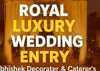 Royal Luxury Wedding Entry Setup 2025 | Grand Stage & Catering Decoration | Dhanbad