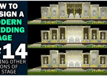 Modern Themed Wedding Stage in 3dsmax Part 14: Making Alternate Options of this Stage