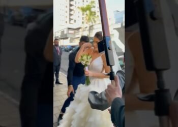 Bridal Dress Reveal From Wedding Automobile Drop | Wedding Day #wedding #shorts #bride