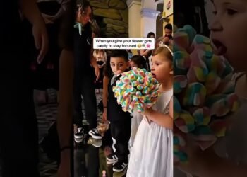 The uncontrollable scene of a flower girl at a marriage venue #funny #funnyprank #youtube