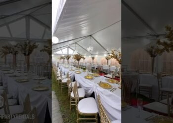 20x35ft Frame Tent for an intimate wedding reception 💫 #eventplanning #wedding