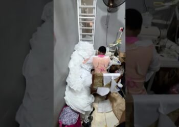 Process Video of constructing Bride White Wedding Dress by @tbpbrand X  @a@ankaragrid.africa