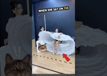 She Taught Her How To Sit In Her Wedding Dress 👰