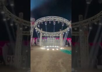 Sound + round truss Dj setup ❤️ #wedding #dj #viral #shorts #shortsfeed