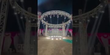 Sound + round truss Dj setup ❤️ #wedding #dj #viral #shorts #shortsfeed