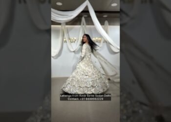 Sparkling White Long Dress with Lehenga😍Shopping in Delhi#shorts #ashortaday #wedding #lehenga