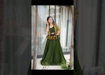 # beautiful lehenga dress #haldi mehendi and wedding dress #garmi song #short video