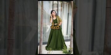 # beautiful lehenga dress #haldi mehendi and wedding dress #garmi song #short video