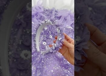 Corset v neck 3D floral beaded lavender long prom dress #dress #gown #fashion #prom #wedding #bridal