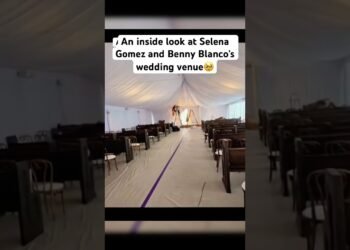 An inside take a look at Selena Gomez and Benny Blanco's wedding venue🥹 #selenagomez #bennyblanco #wedding