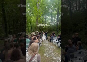 Intimate Forest Wedding at our venue The Barn at Havenwood #microwedding  #intimatewedding