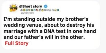 I'm standing outside my brother's wedding venue, [FULL STORY]