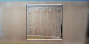 Flash Sale Wedding Backdrop Curtain Stage Background Drapery Luxury Wave Design Silk Curtains for E