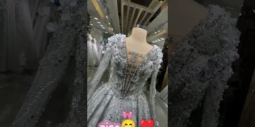 Luxury Crystal Wedding Dress✨ Design | Sparkling Bridal Gown 2026 Trends #dress #shorts #viral
