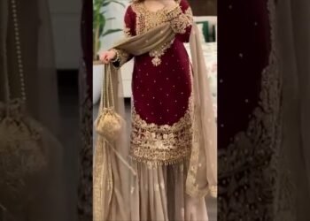 Latest wedding dress design 2025/Pakistani Bridal dress/embroidery sharara suit #shorts #fashion