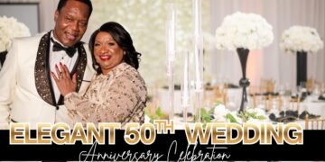 Stunning Gold fiftieth Wedding Anniversary Celebration | Party Planning Suggestions