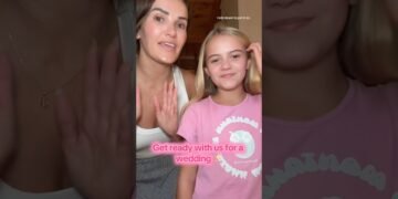 GRWUS wedding hair tutorial! Dress reveal at the top 😱#grwm #getreadywithme #shorts