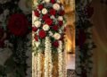 Grand Royal Mandap Decoration 🌹🤍 | Premium Wedding Stage Design #weddingcreation #event #shorts