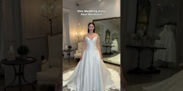 One Wedding Dress with 4 Necklaces 🤍💫 Which one is your favorite?