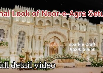 Noor-E-Agra Fiber Stage | Latest Royal Wedding Stage Design 2026 | Ready for Sale |