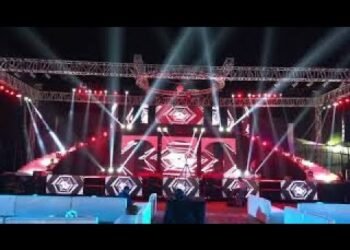 recent sangeet stage design led wall setup by arka event wedding sangeet setup stage design led wall