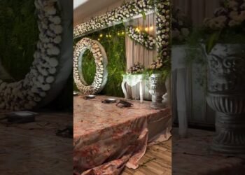 RECEPTION STAGE DECORATION SETUP✨#traditional#wedding#traditinal#design#decoration#decor#inspiration