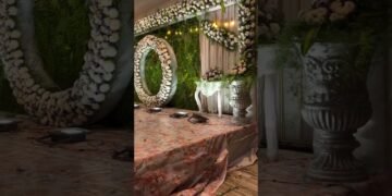 RECEPTION STAGE DECORATION SETUP✨#traditional#wedding#traditinal#design#decoration#decor#inspiration